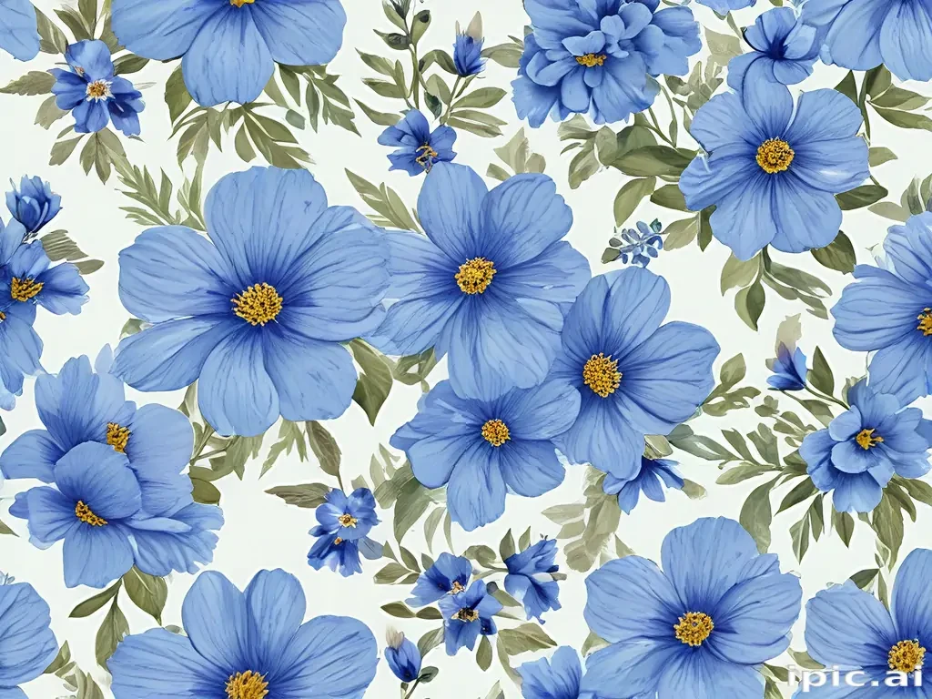 blue flowers png