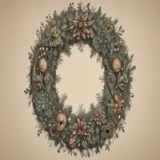wreath drawing