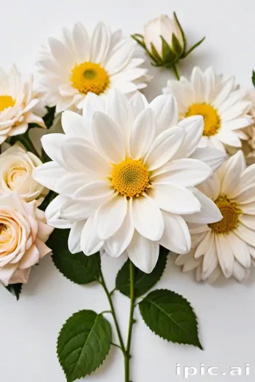 flowers with white background