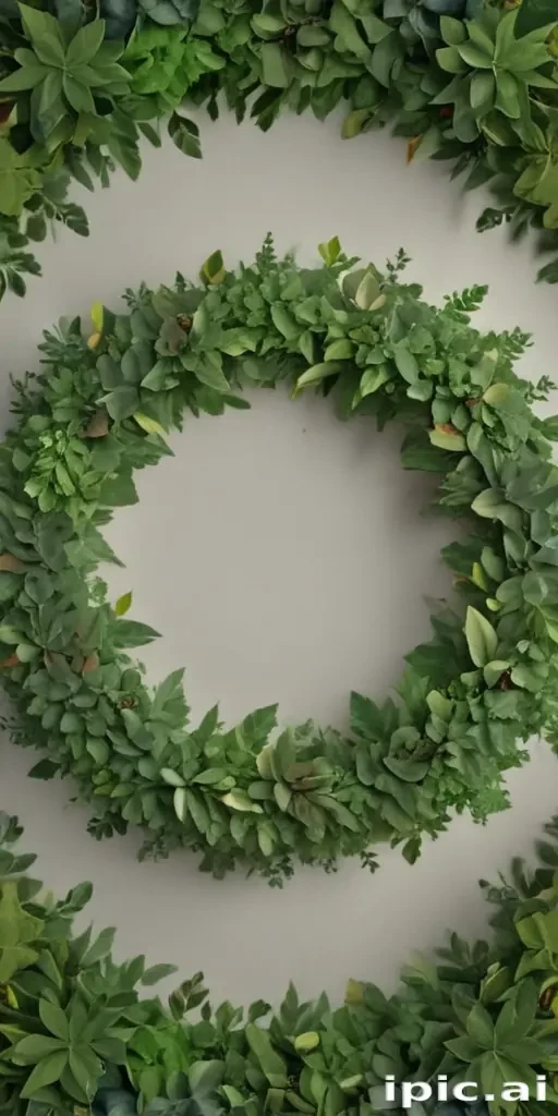 circle with leaves