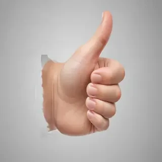 transparent thumbs up