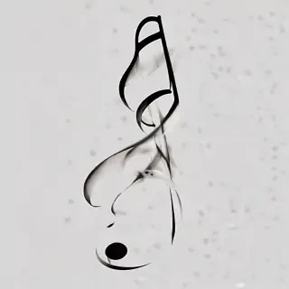 transparent music note