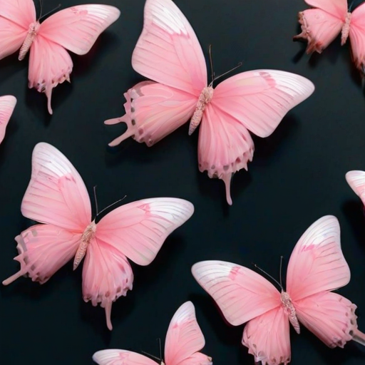 pink butterflies aesthetic