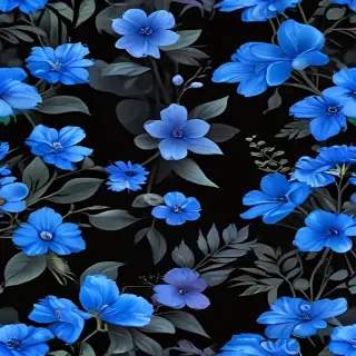 transparent blue flowers