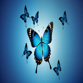 blue butterfly background