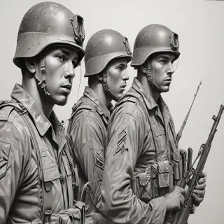 soldiers drawing