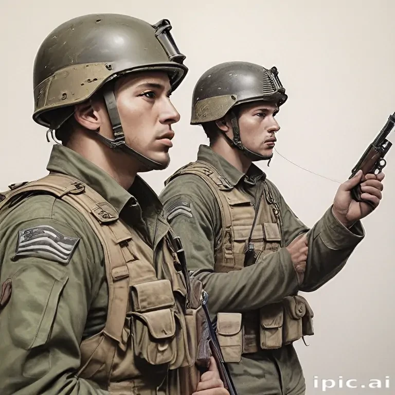 soldiers drawing