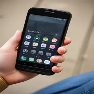 hand holding cell phone