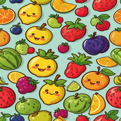 cartoon fruit