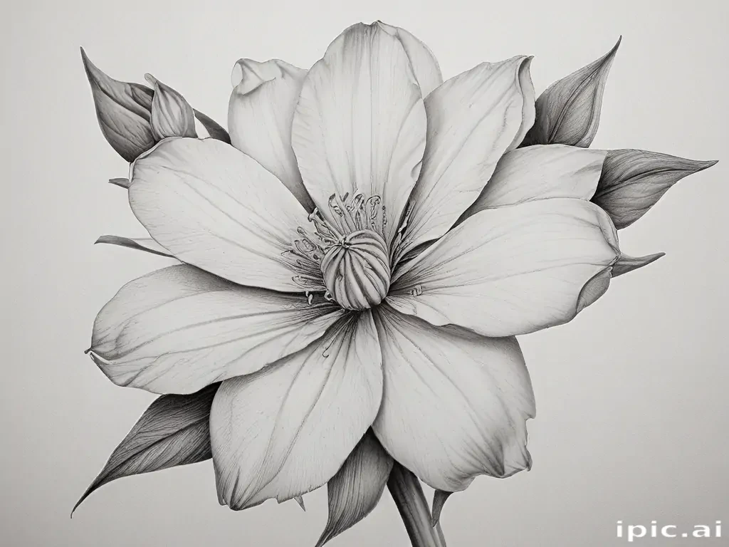 flower drawings pencil