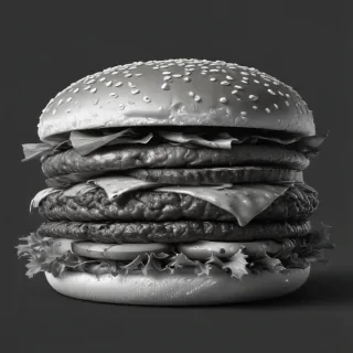 burger clipart black and white