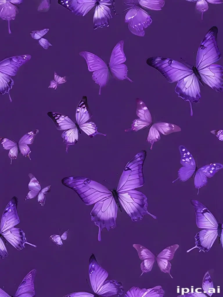 purple butterflies wallpaper