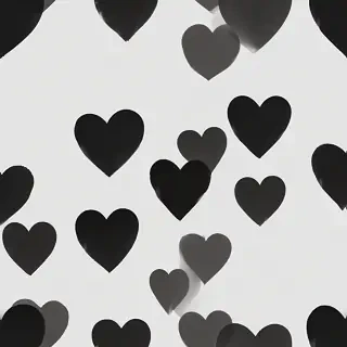 black heart transparent