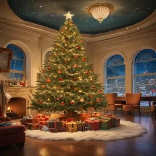 retro christmas image