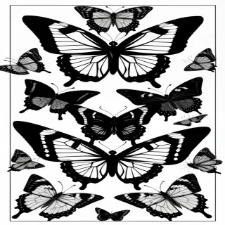 black butterfly outline