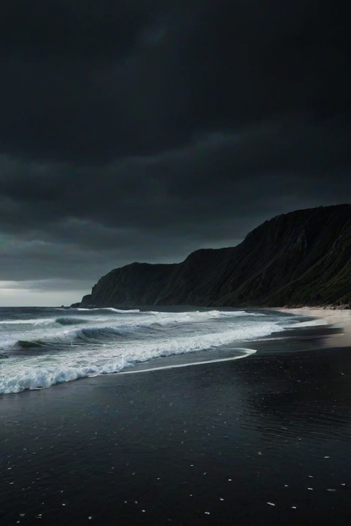 dark beach wallpaper