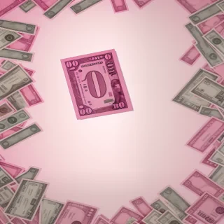 pink money background