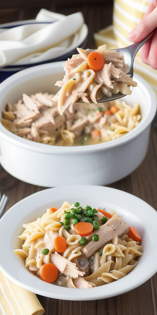 slow cooker chicken noodle casserole