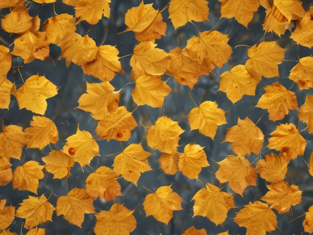 golden leaves background