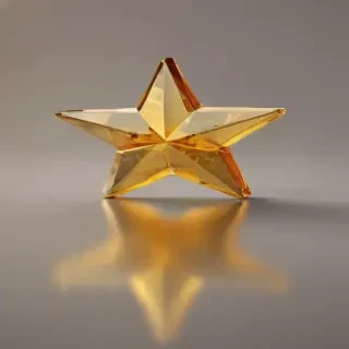 transparent gold star
