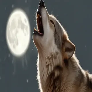 wolf howling png