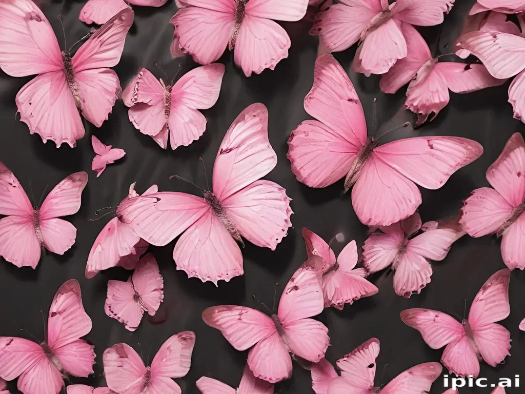 pink butterflies aesthetic
