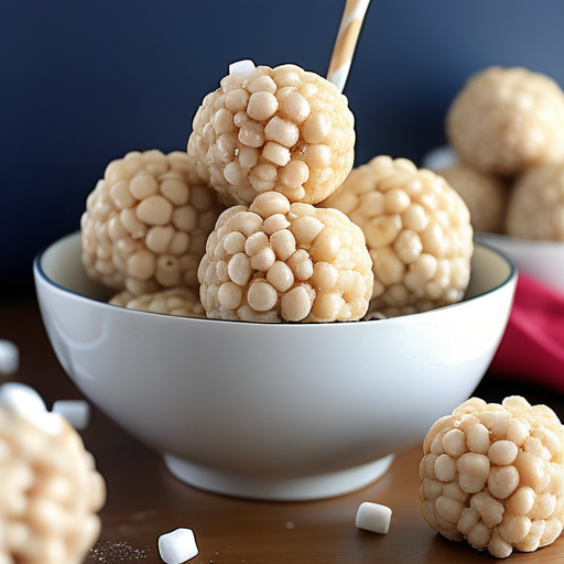 caramel marshmallow rice krispie balls