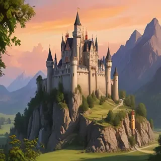cartoon of castle