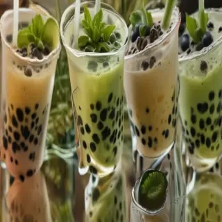 boba tea background