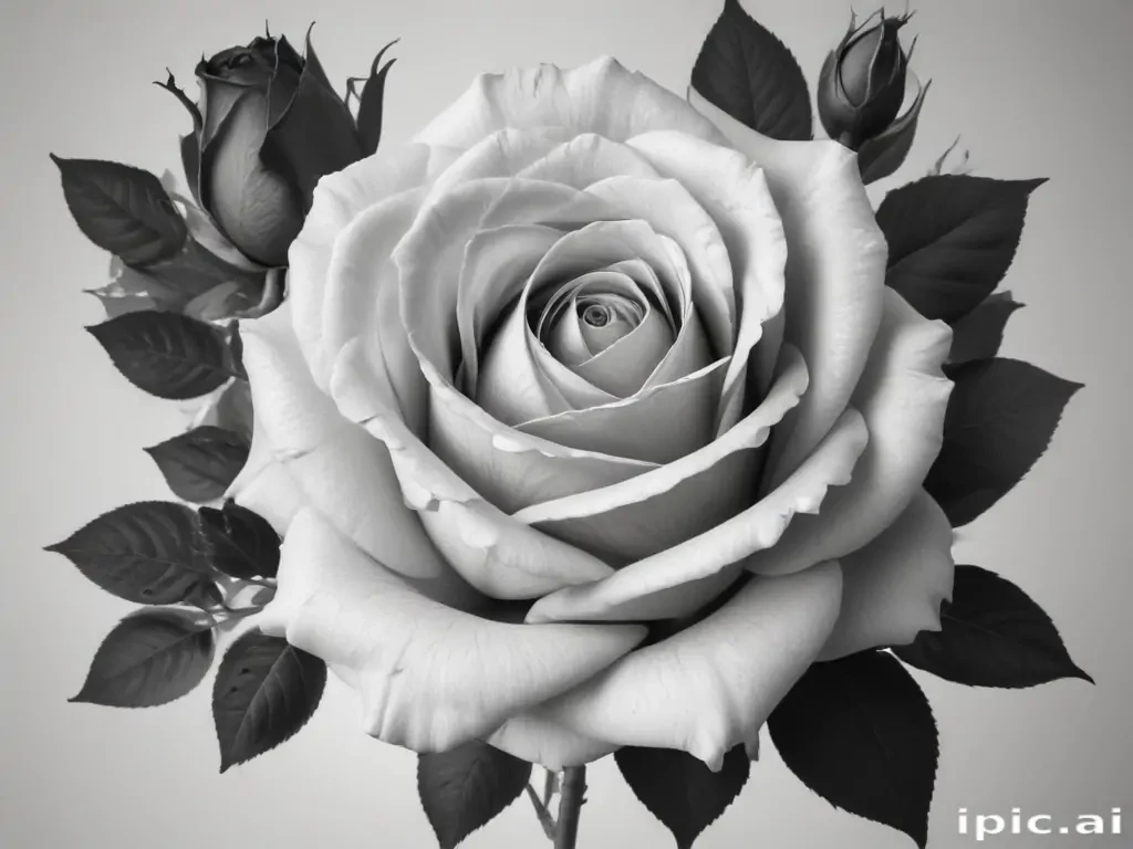 roses clipart black and white
