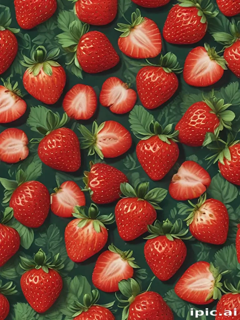strawberry background aesthetic
