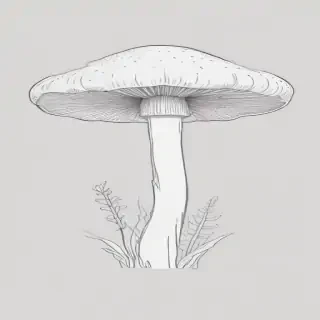 mushroom line art