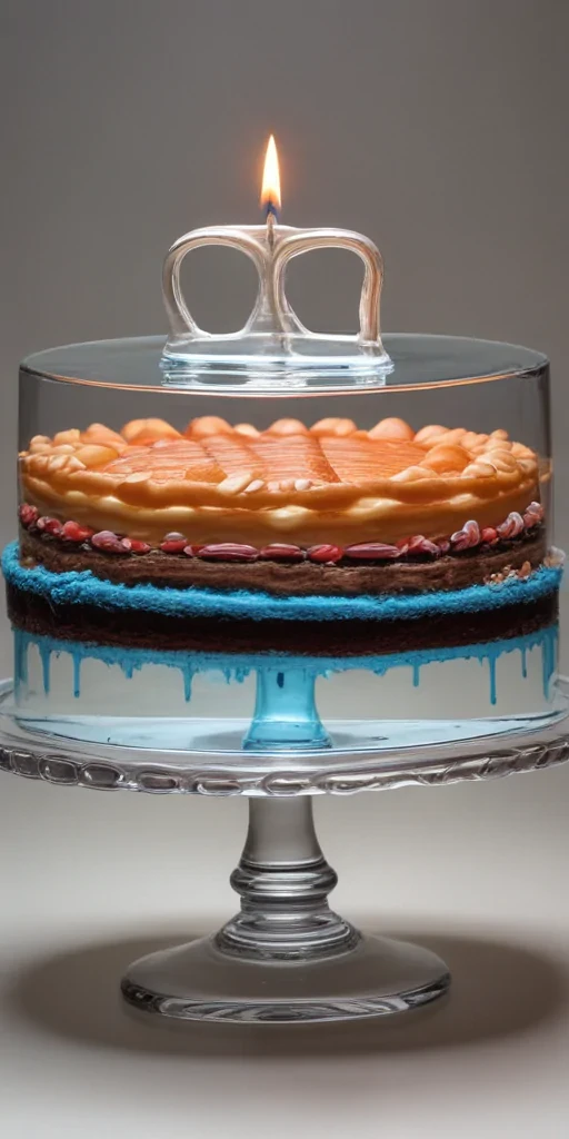 transparent birthday cake
