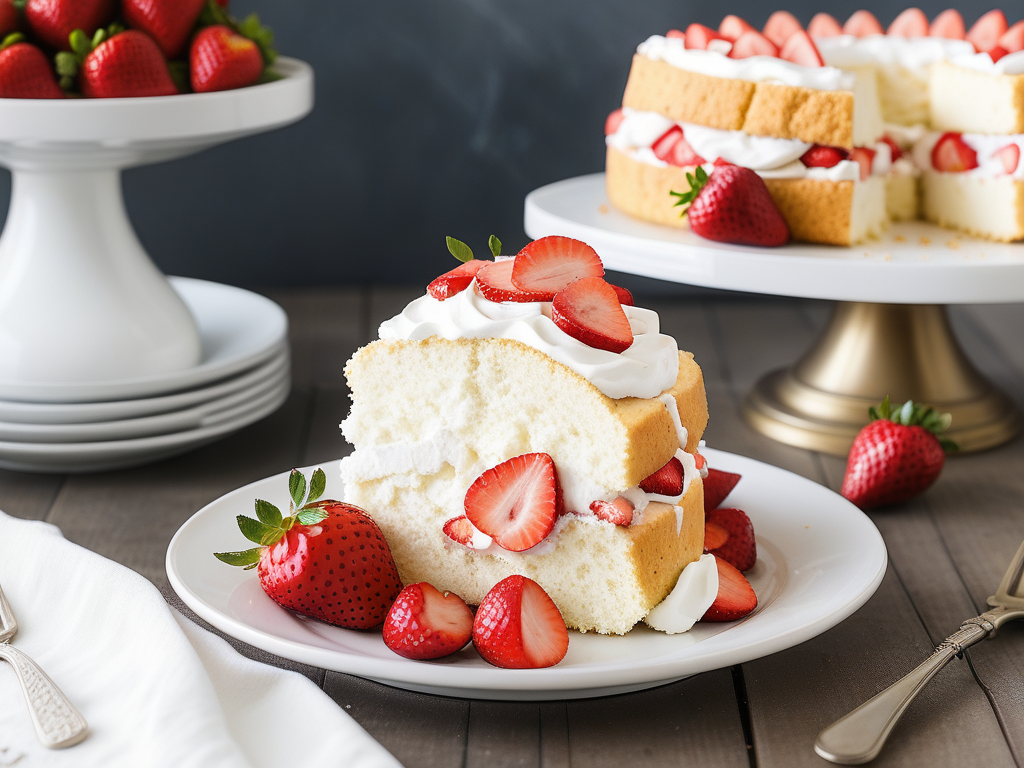 strawberry shortcake angel food cake