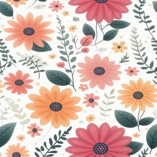 cartoon flowers transparent background