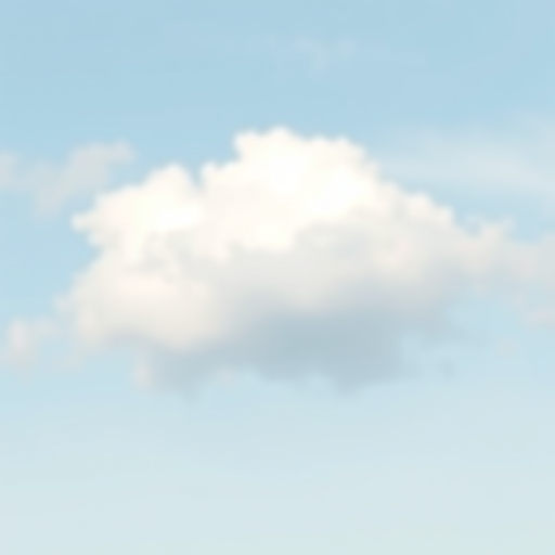 Create a digital artwork of a stylized cloudy sky with soft, blurred clouds against a light blue background, incorporating smooth gradient layers and a serene atmosphere, using a DSLR camera with a 50mm lens at f/4, ISO 100, and a shallow depth of field for a soft focus effect.