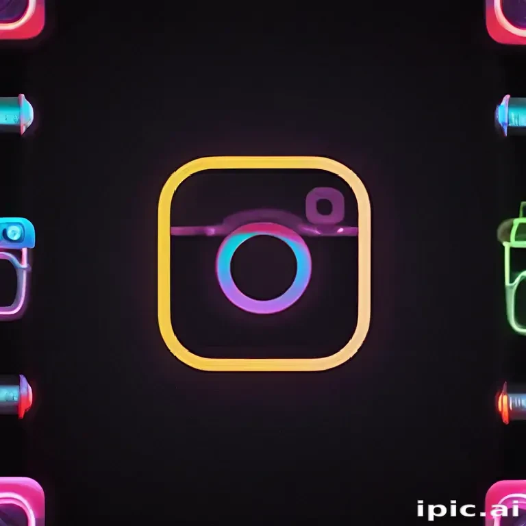 neon instagram logo