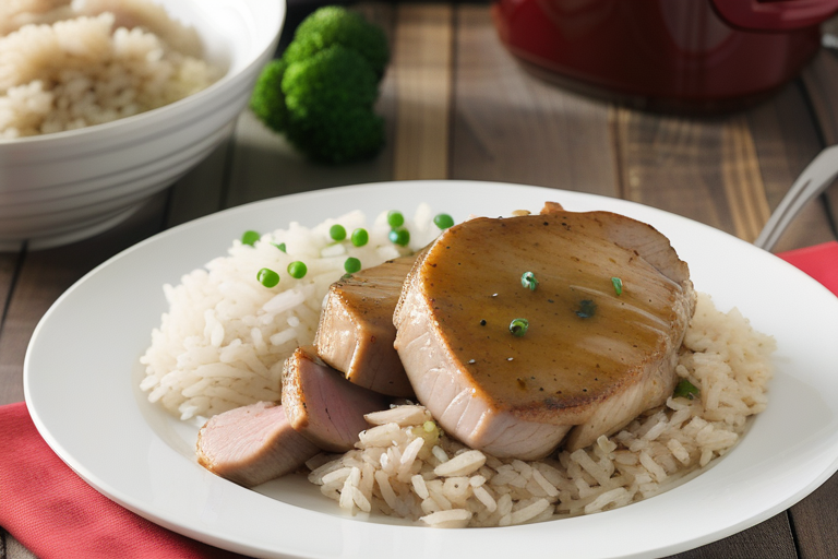 crockpot pork chops and rice