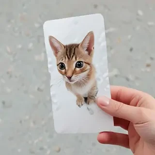 holding card