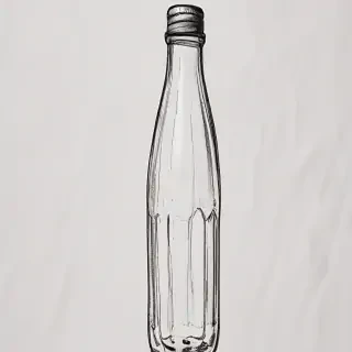 water bottle drawing