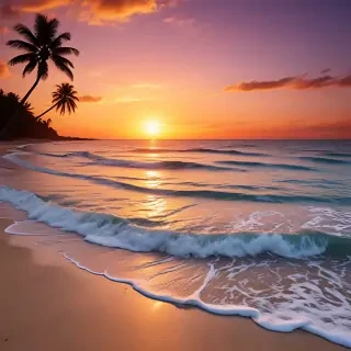 sunset on the beach backgrounds