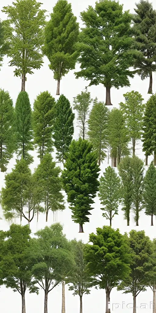 trees no background
