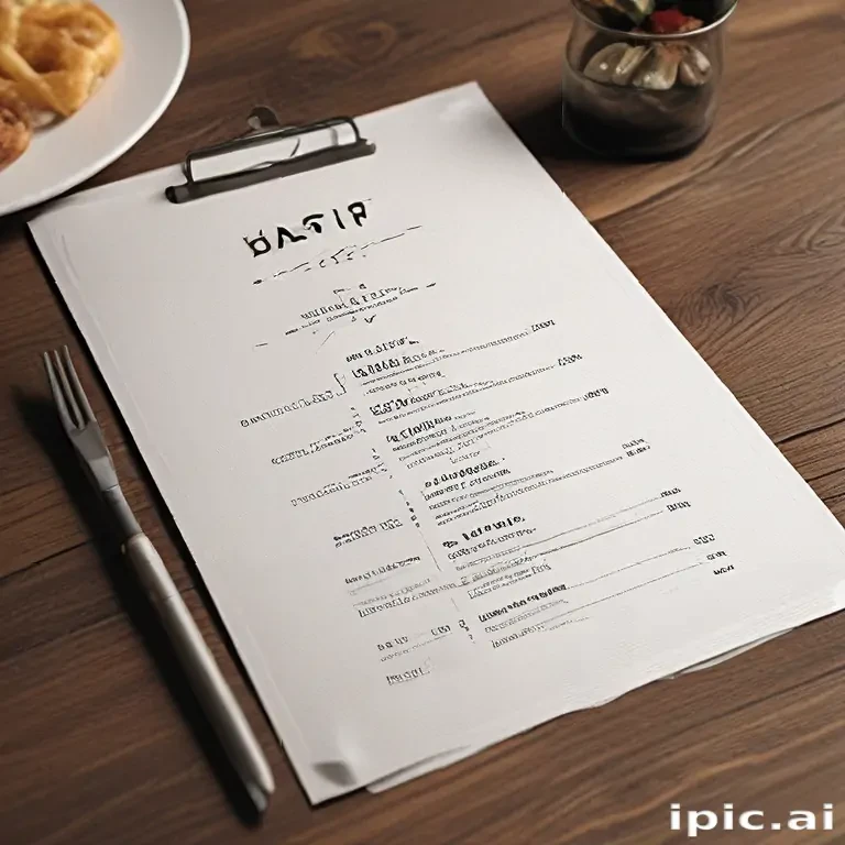 restaurant menu mockup