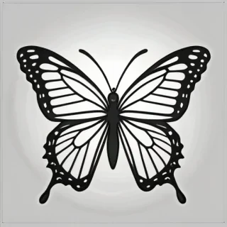 butterfly drawing outline