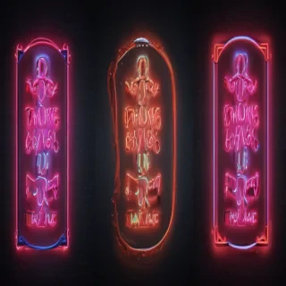 neon sign mockup
