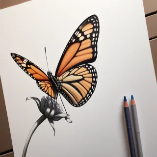 butterfly drawing pictures