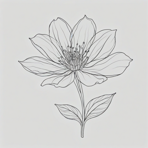 transparent flower outline