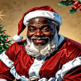 image of black santa
