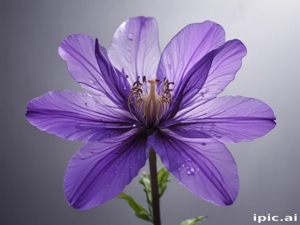 transparent purple flower