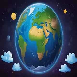 cartoon picture of the planet earth